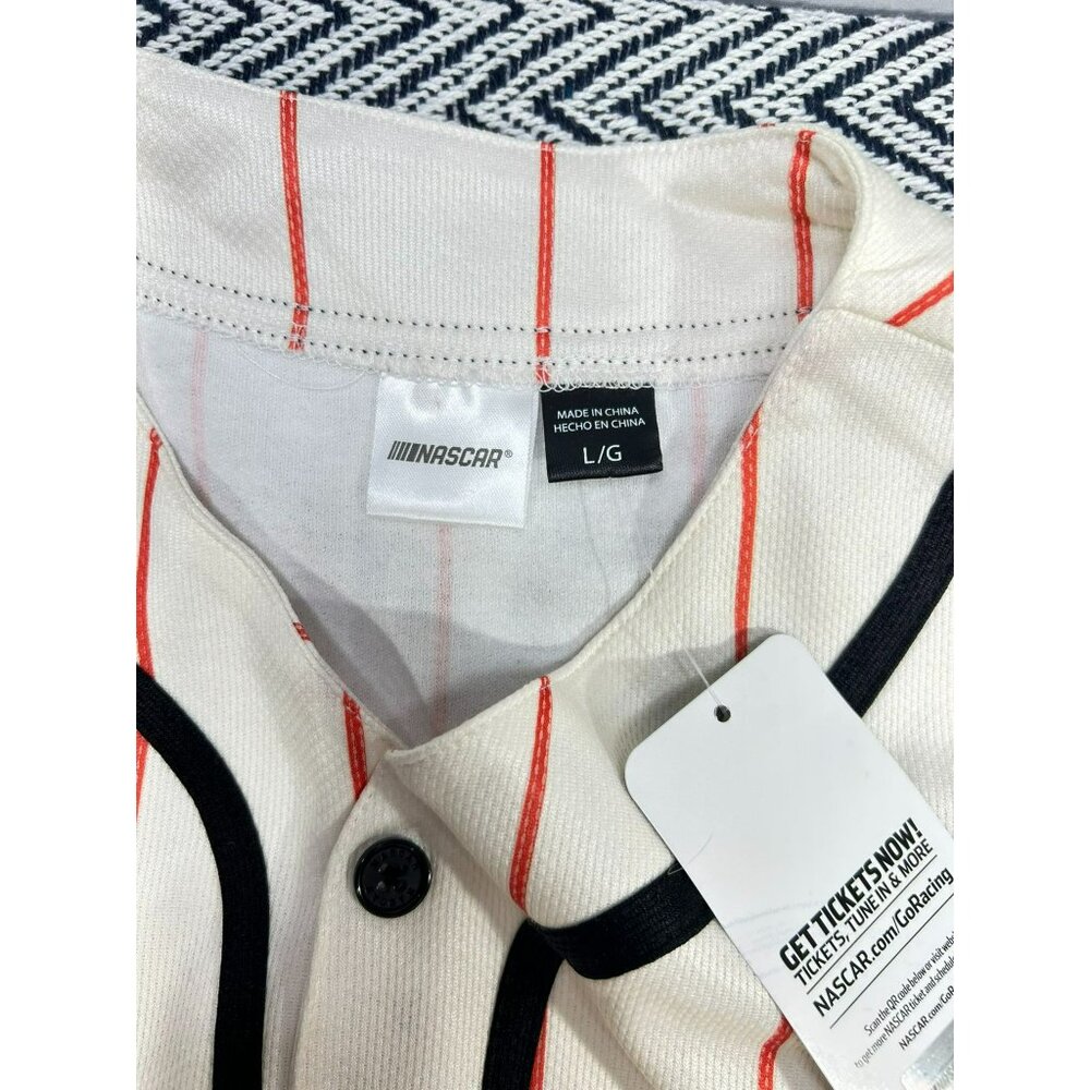 NASCAR Cup Series Championship Racing Striped Button-Down Jersey Shirt L/G - Picture 4 of 6